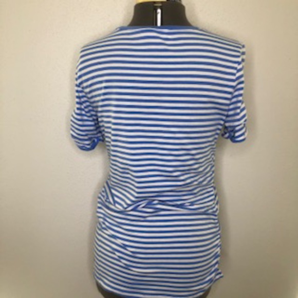 MICHAEL Michael Kors Zip Short Sleeve Scoop Neck Top Size L - Picture 6 of 9